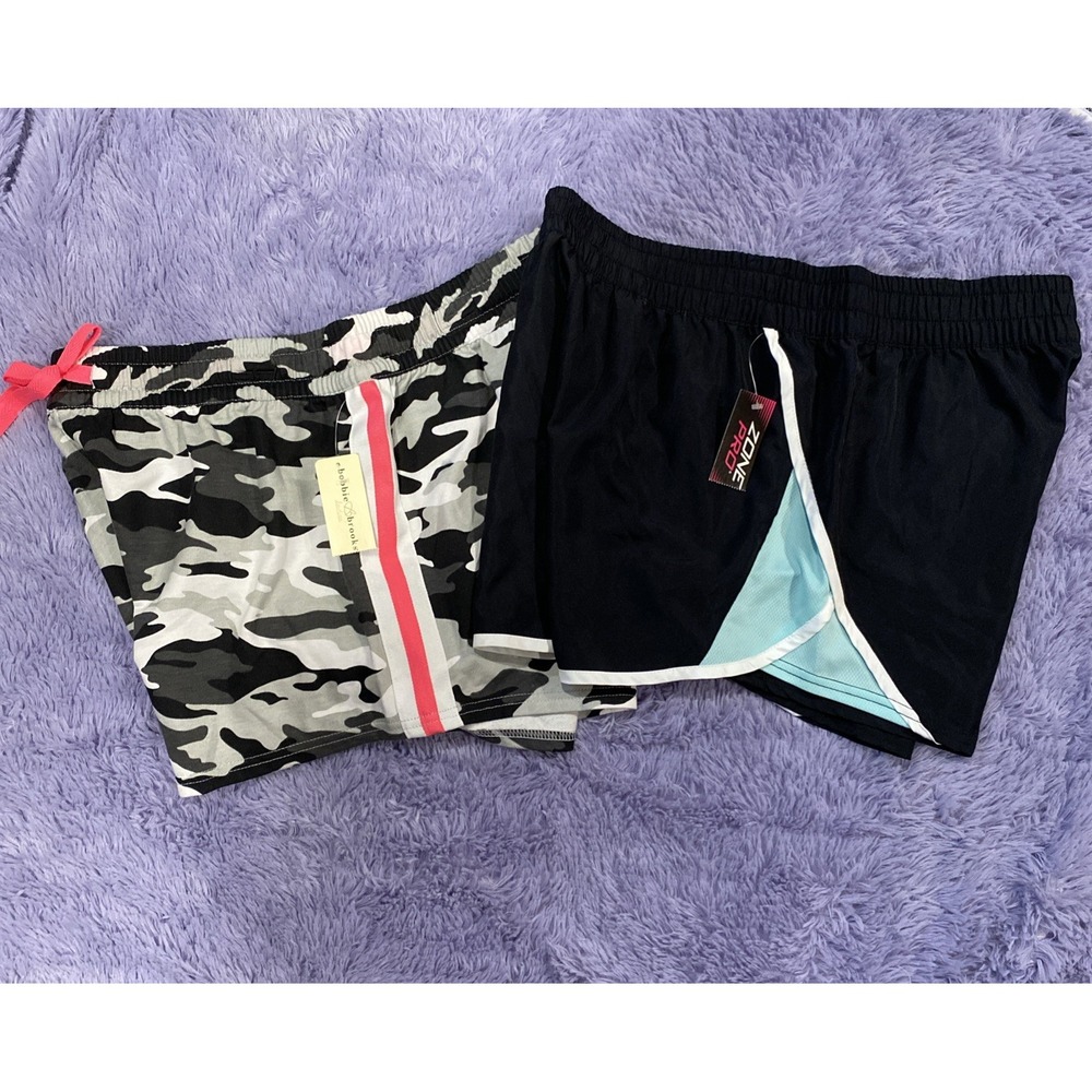 Zone Pro & Bobbie‎ Brooks Women's Athletic Short's Size L Lot Of 2